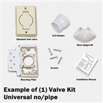 installation kit universal valves